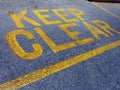 Keep clear sign Royalty Free Stock Photo