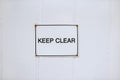 Keep clear sign Royalty Free Stock Photo