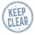 Keep clear sign or stamp Royalty Free Stock Photo