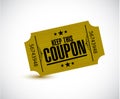 Keep this coupon. yellow ticket illustration Royalty Free Stock Photo