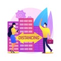 Keep distance abstract concept vector illustration.