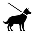 Keep dogs on leash vector sign