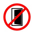 Keep door closed graphic sign