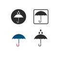 keep dry or keep away from water sign icon symbol vector concept Royalty Free Stock Photo