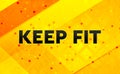 Keep Fit abstract digital banner yellow background