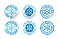 Keep frozen label sticker with curled edge, realistic vector illustration. Badge with curled corner for frozen product