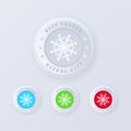Keep frozen sign, button in 3d style. Cooling. Vector on isolated white background. EPS 10 Royalty Free Stock Photo