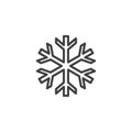 Keep frozen sign line icon