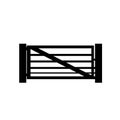 Keep Gate Closed Black Icon, Vector Illustration, Isolate On White Background Label. EPS10