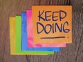 Keep Going, text words typography written on paper, life and business motivational inspirational