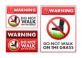 Keep of the grass. Do not walk on lawns. Do not step on grass sign. Royalty Free Stock Photo