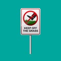 Keep of the grass sign Royalty Free Stock Photo