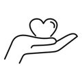 Keep heart skills icon, outline style