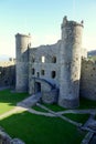Inside the historic stone castle in Wales