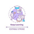 Keep learning concept icon