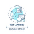 Keep learning concept icon