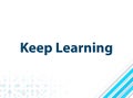 Keep Learning Modern Flat Design Blue Abstract Background