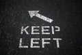 Keep Left Sign