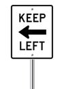 Keep left traffic sign