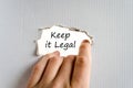 Keep it legal text concept