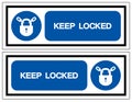 Keep Locked Symbol Sign, Vector Illustration, Isolate On White Background Label .EPS10