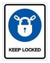 Keep Locked Symbol Sign, Vector Illustration, Isolate On White Background Label .EPS10