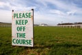 Keep off the Course (Epsom) Royalty Free Stock Photo