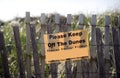 Keep off dunes sign Montauk, New York Royalty Free Stock Photo