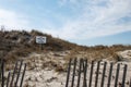 Keep off the dunes sign posted in Sand Dunes Royalty Free Stock Photo