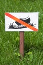 Keep off the grass sign Royalty Free Stock Photo