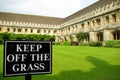 Keep off the grass sign Royalty Free Stock Photo