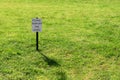 Keep off grass sign Royalty Free Stock Photo