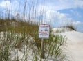 Keep off sand dunes sign Royalty Free Stock Photo