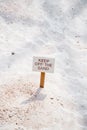 Keep off the sand sign Royalty Free Stock Photo