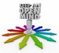 Keep an Open Mind 3d Words Accepting New Ideas Non Judgmental Royalty Free Stock Photo