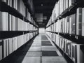 keep it organised Black and white Store Racks Room Royalty Free Stock Photo