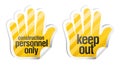 Keep out palm stikers
