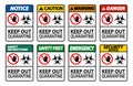 Keep Out Quarantine Sign Isolate On White Background,Vector Illustration EPS.10 Royalty Free Stock Photo