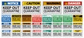 Keep Out Quarantine Sign Isolate On White Background,Vector Illustration EPS.10 Royalty Free Stock Photo