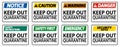 Keep Out Quarantine Sign Isolate On White Background,Vector Illustration EPS.10 Royalty Free Stock Photo