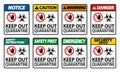 Keep Out Quarantine Sign Isolate On White Background,Vector Illustration EPS.10 Royalty Free Stock Photo