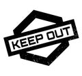 Keep Out rubber stamp