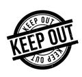 Keep Out rubber stamp