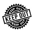 Keep Out rubber stamp