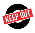 Keep Out rubber stamp