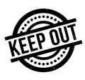 Keep Out rubber stamp