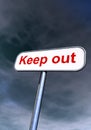 Keep out sign Royalty Free Stock Photo