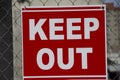 Keep out sign Royalty Free Stock Photo