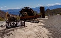 Keep Out Sign posted in Dangerous Area Royalty Free Stock Photo