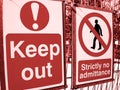 Keep Out Signs Royalty Free Stock Photo